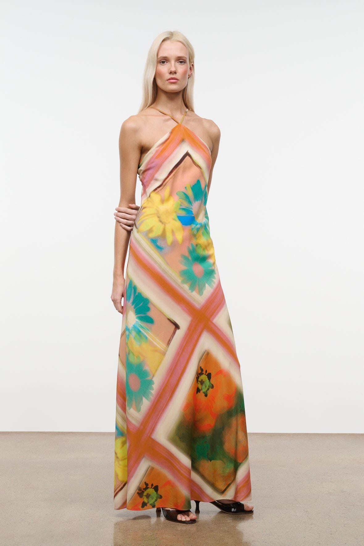 STAUD | Cubism Dress Superbloom Scarf
