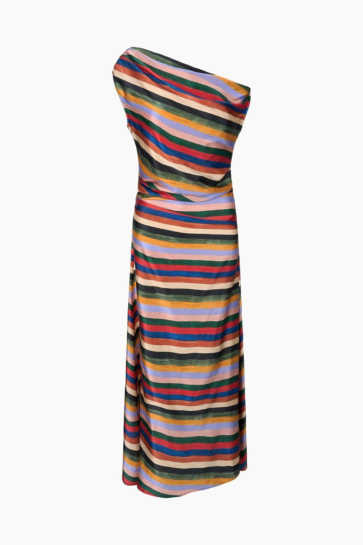 STAUD | Phare Silk Maxi Dress Artist Stripe