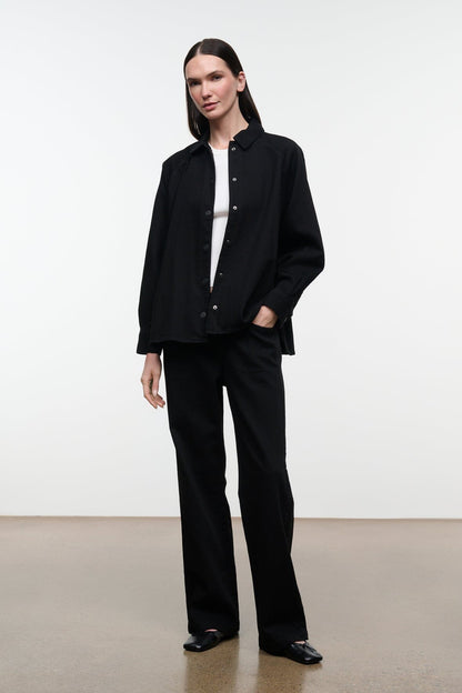 STAUD | Myles Shirt Jacket Black
