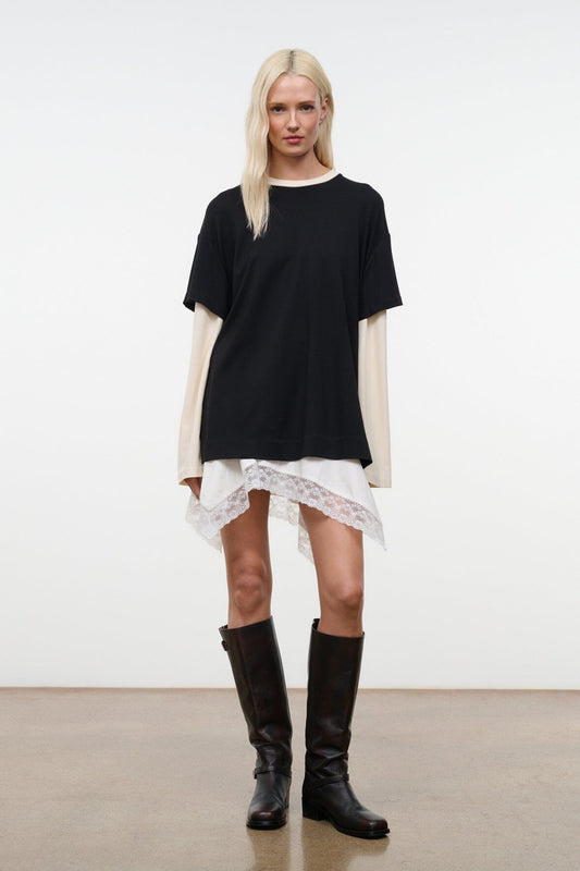 STAUD | William Tee Black/Ecru