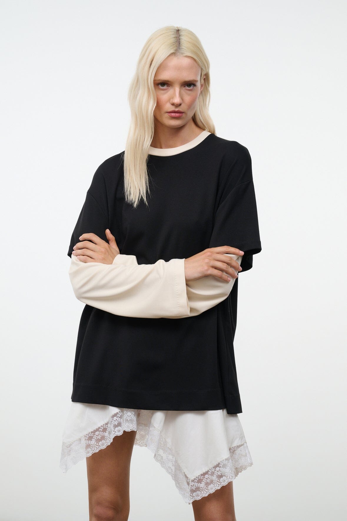 STAUD | William Tee Black/Ecru