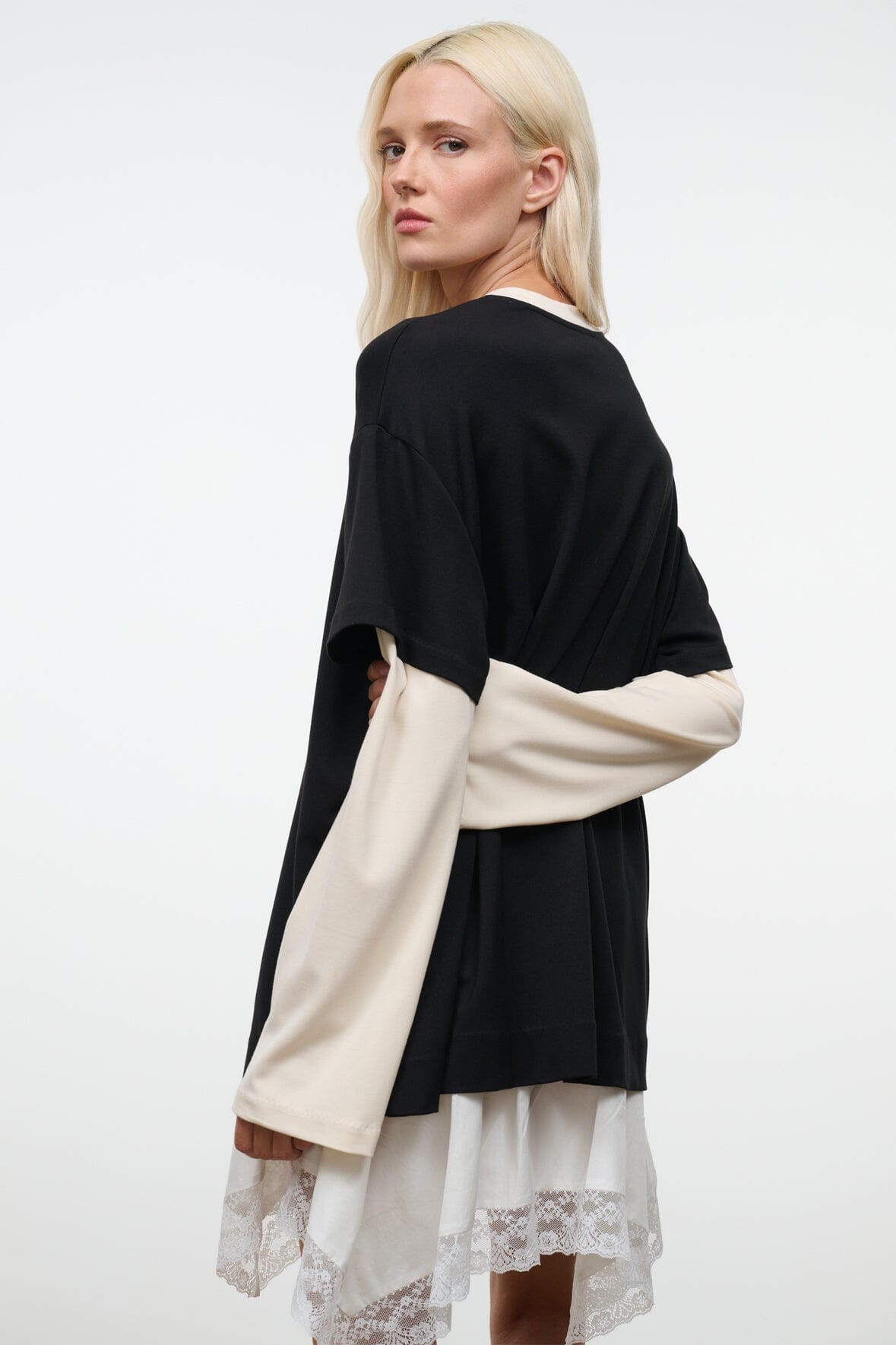 STAUD | William Tee Black/Ecru