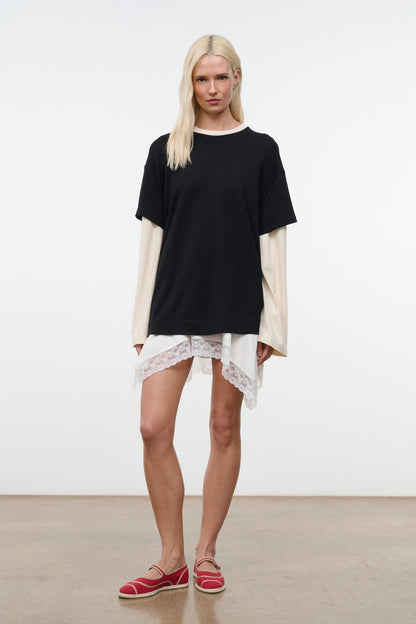 STAUD | William Tee Black/Ecru