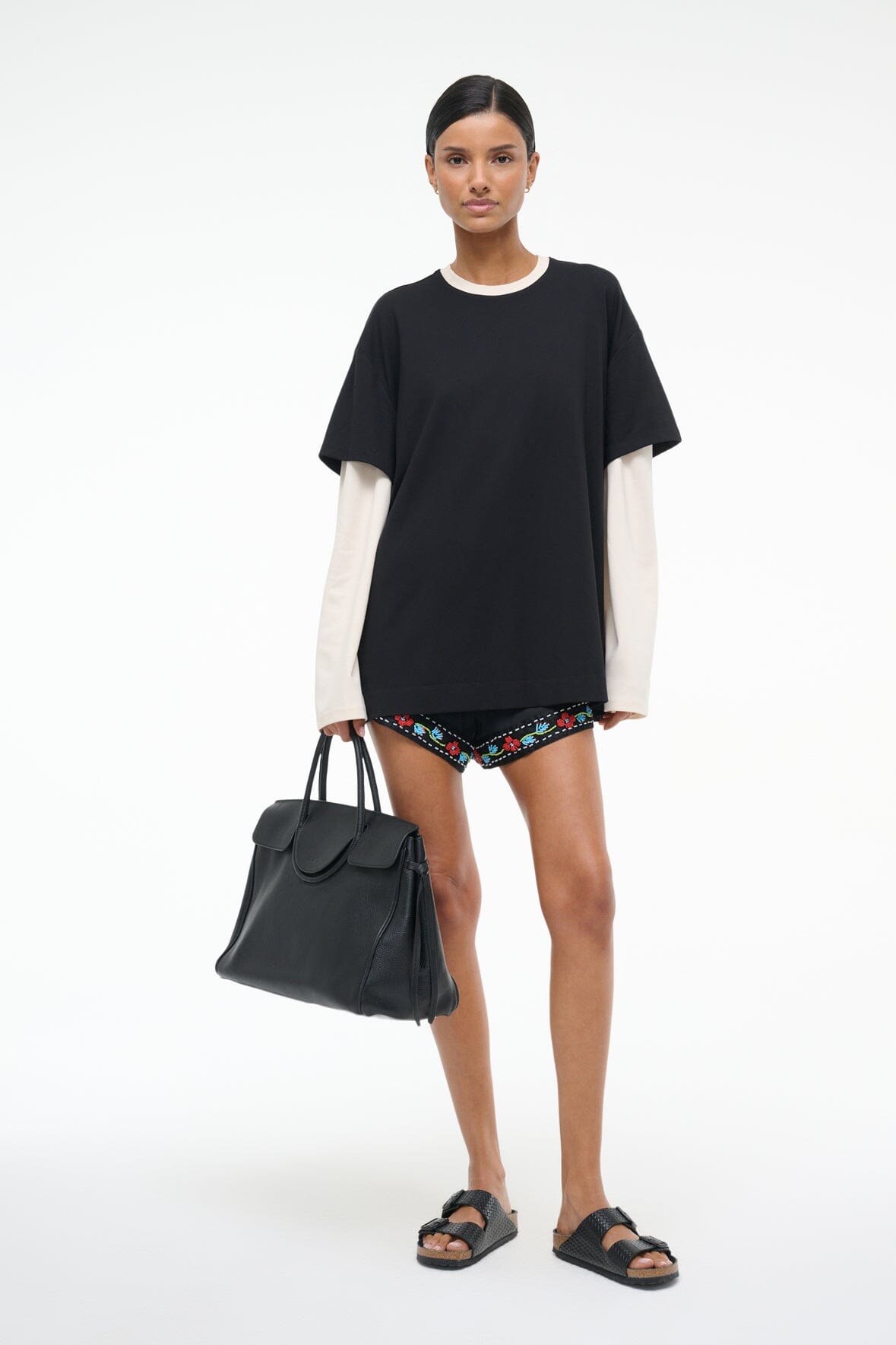 STAUD | William Tee Black/Ecru