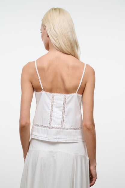STAUD | Corinna Top Ivory