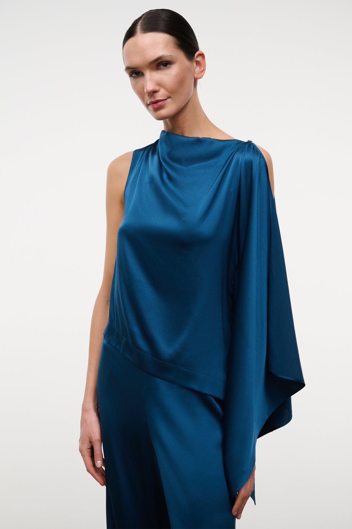 STAUD | Sabina Silk Top Harbor