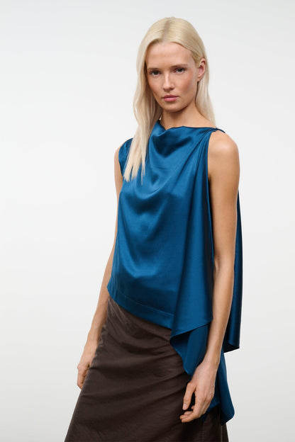 STAUD | Sabina Silk Top Harbor