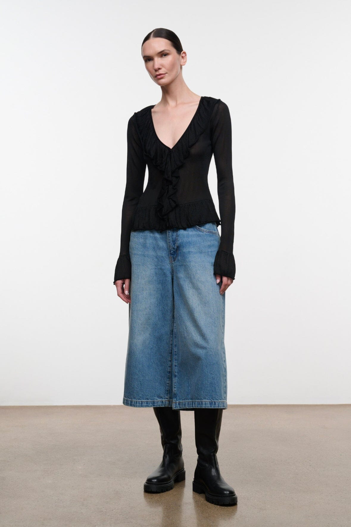 STAUD | Kiko Top Black