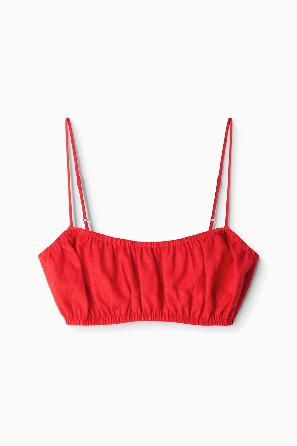 STAUD | Fiore Linen Top Tomato