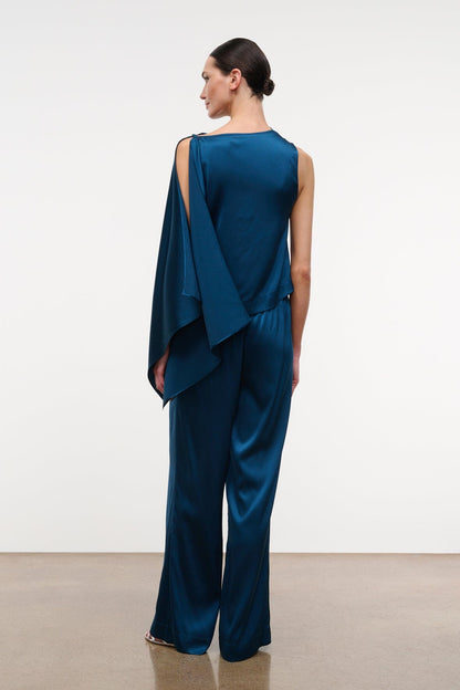 STAUD | Stroll Silk Pant Harbor