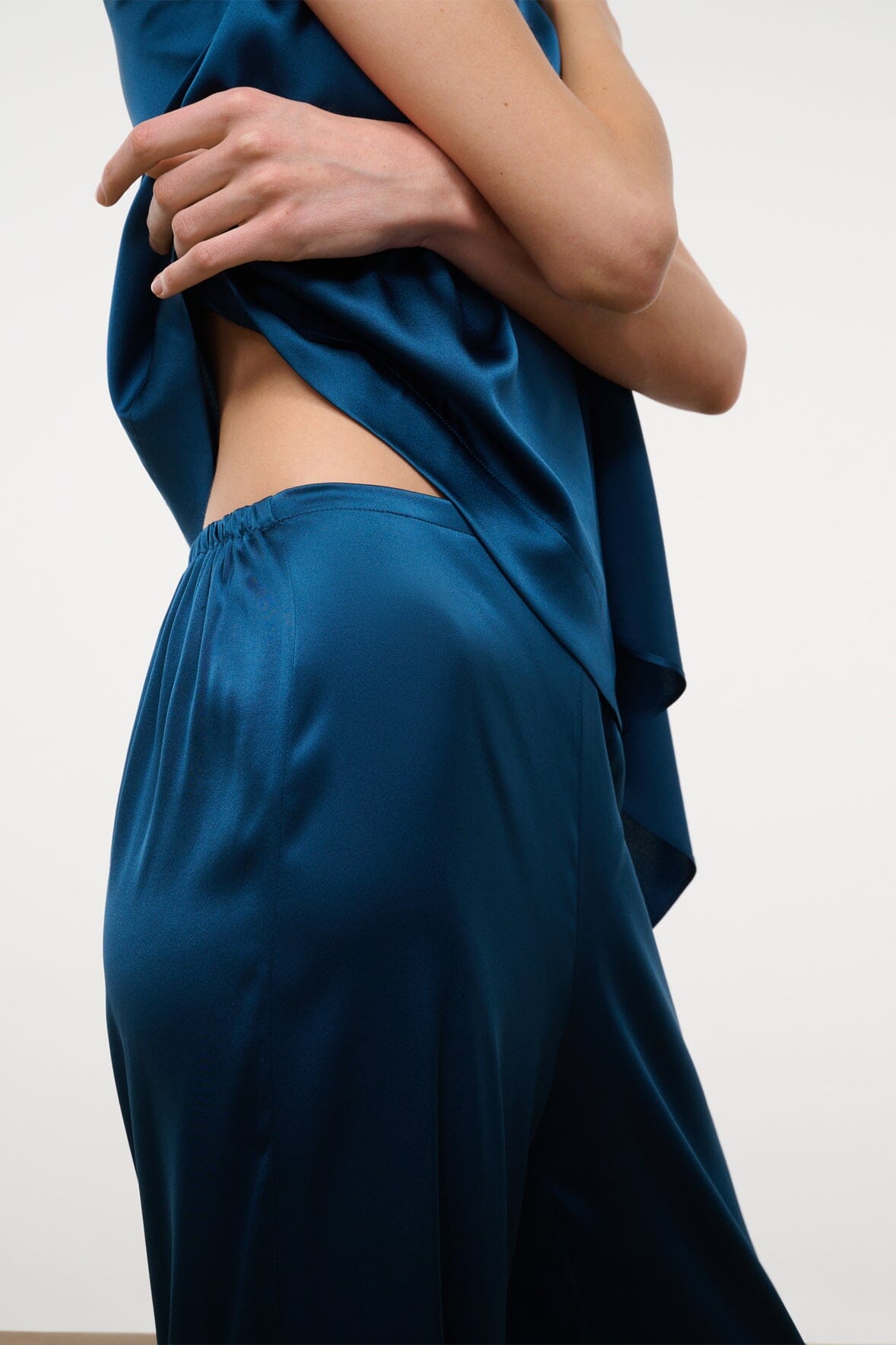 STAUD | Stroll Silk Pant Harbor
