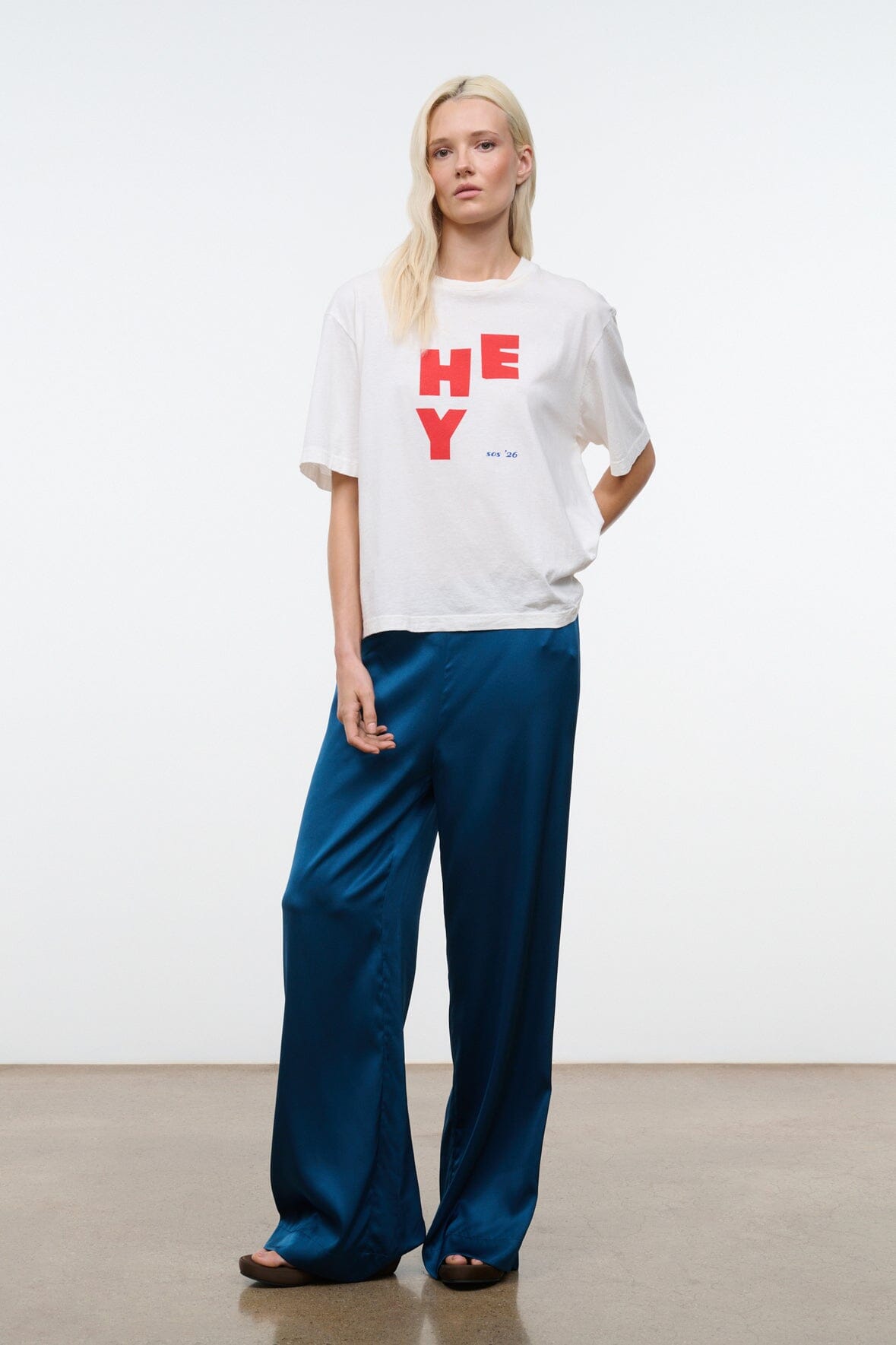 STAUD | Stroll Silk Pant Harbor