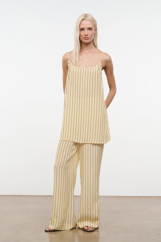 STAUD | Stroll Silk Pant Monday Stripe