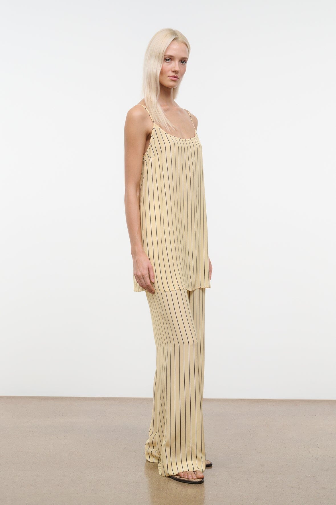 STAUD | Stroll Silk Pant Monday Stripe