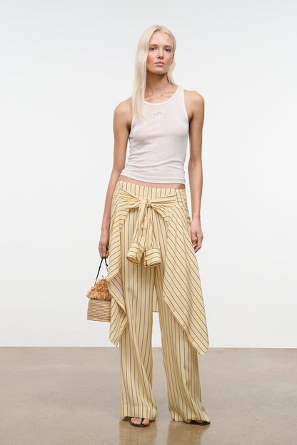 STAUD | Stroll Silk Pant Monday Stripe