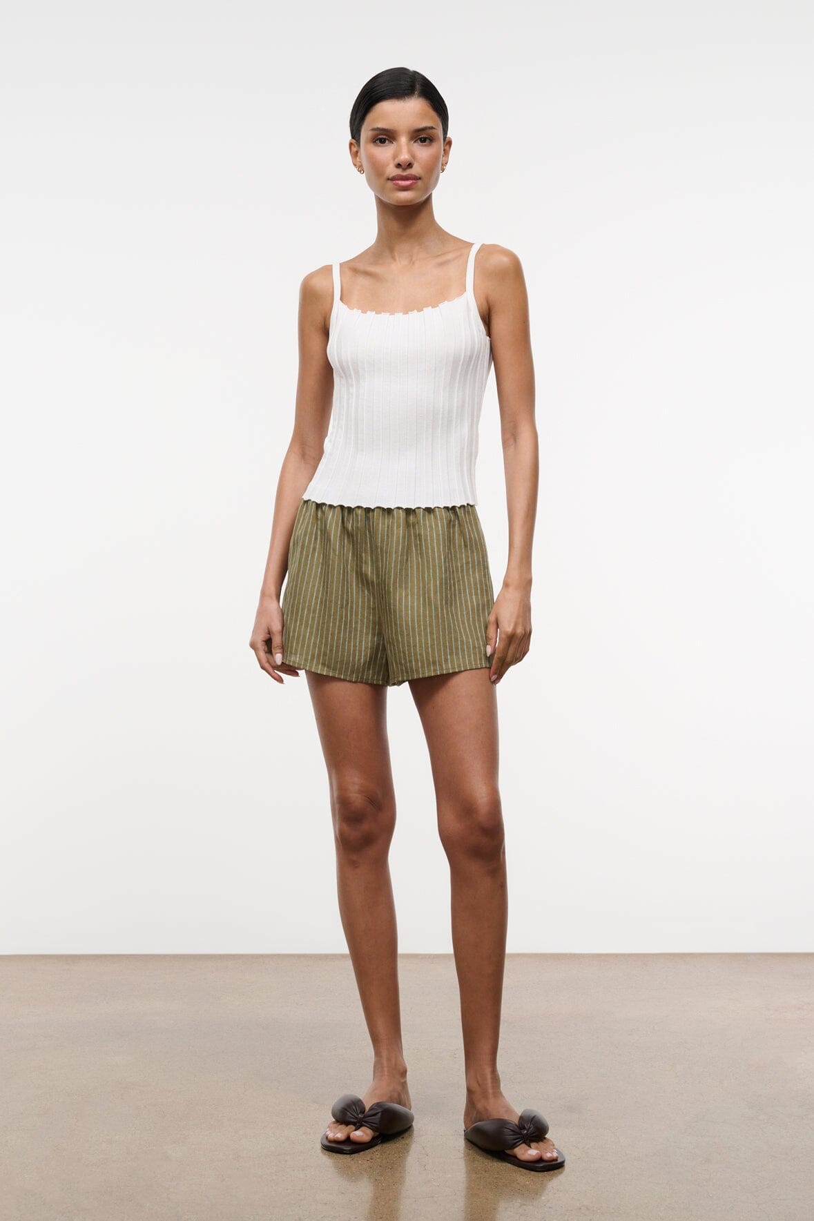 STAUD | Paddle Linen Short Porto Stripe