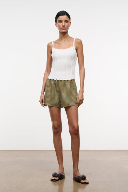 STAUD | Paddle Linen Short Porto Stripe