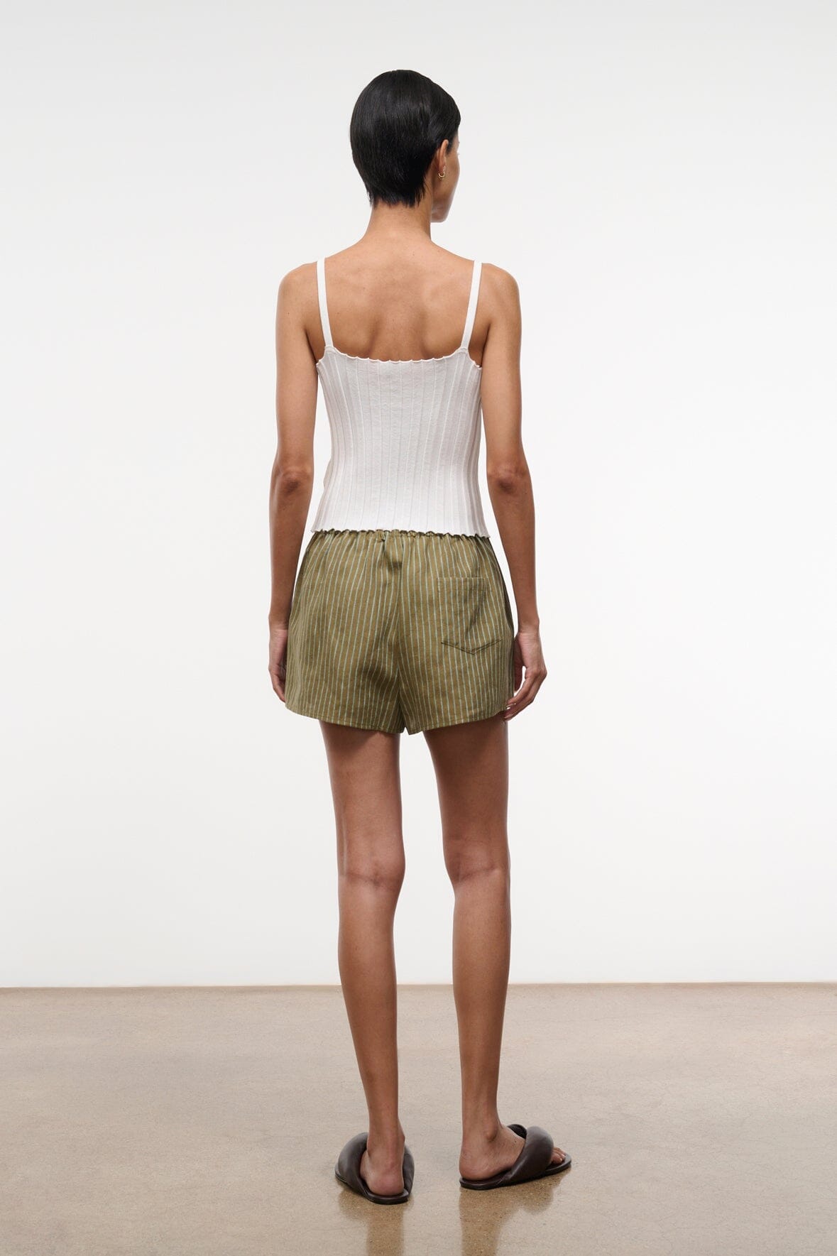 STAUD | Paddle Linen Short Porto Stripe