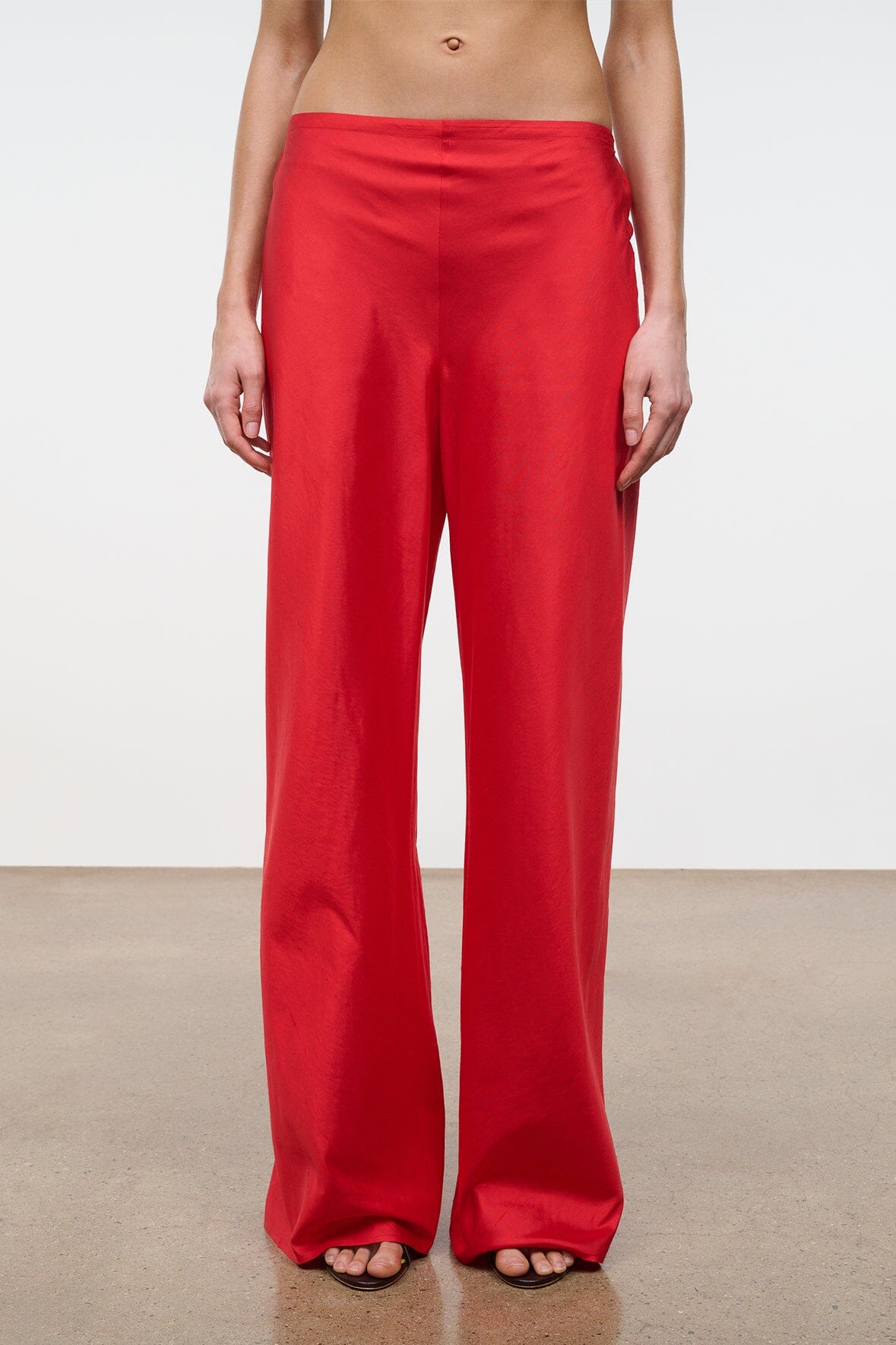 STAUD | Stroll Silk Pant Red Rose