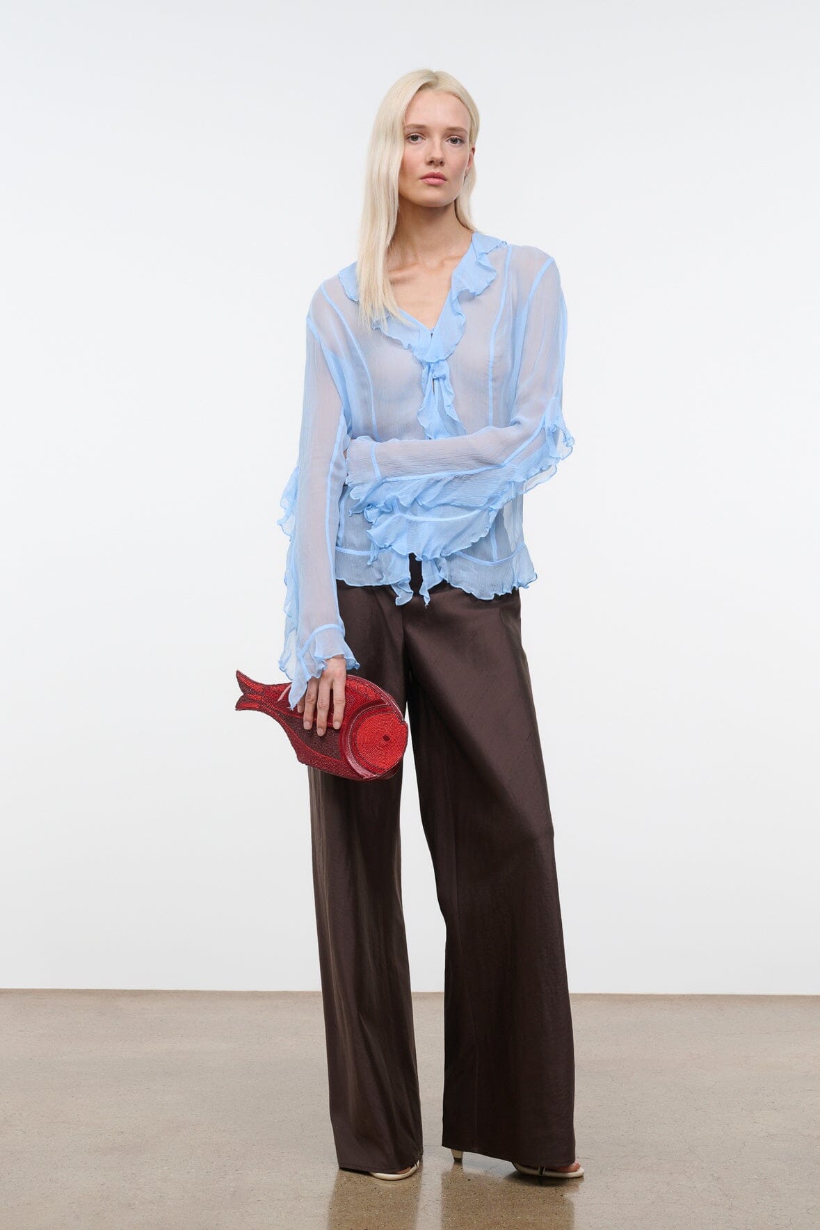 STAUD | Stroll Silk Pant Earth