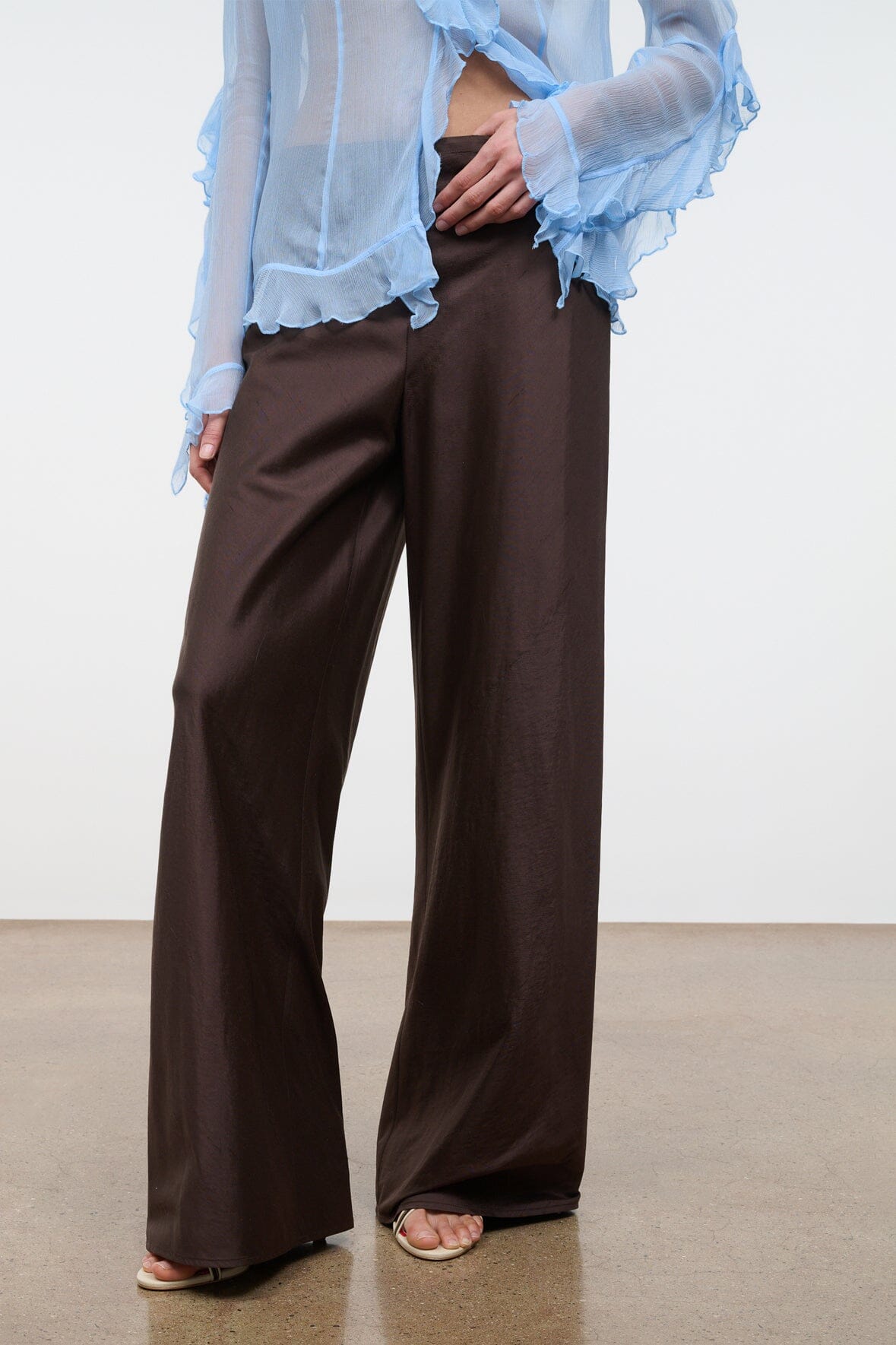 STAUD | Stroll Silk Pant Earth