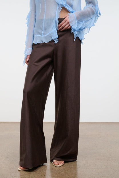 STAUD | Stroll Silk Pant Earth