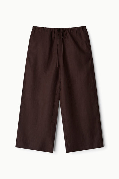 STAUD | Mateo Linen Cropped Pant Root
