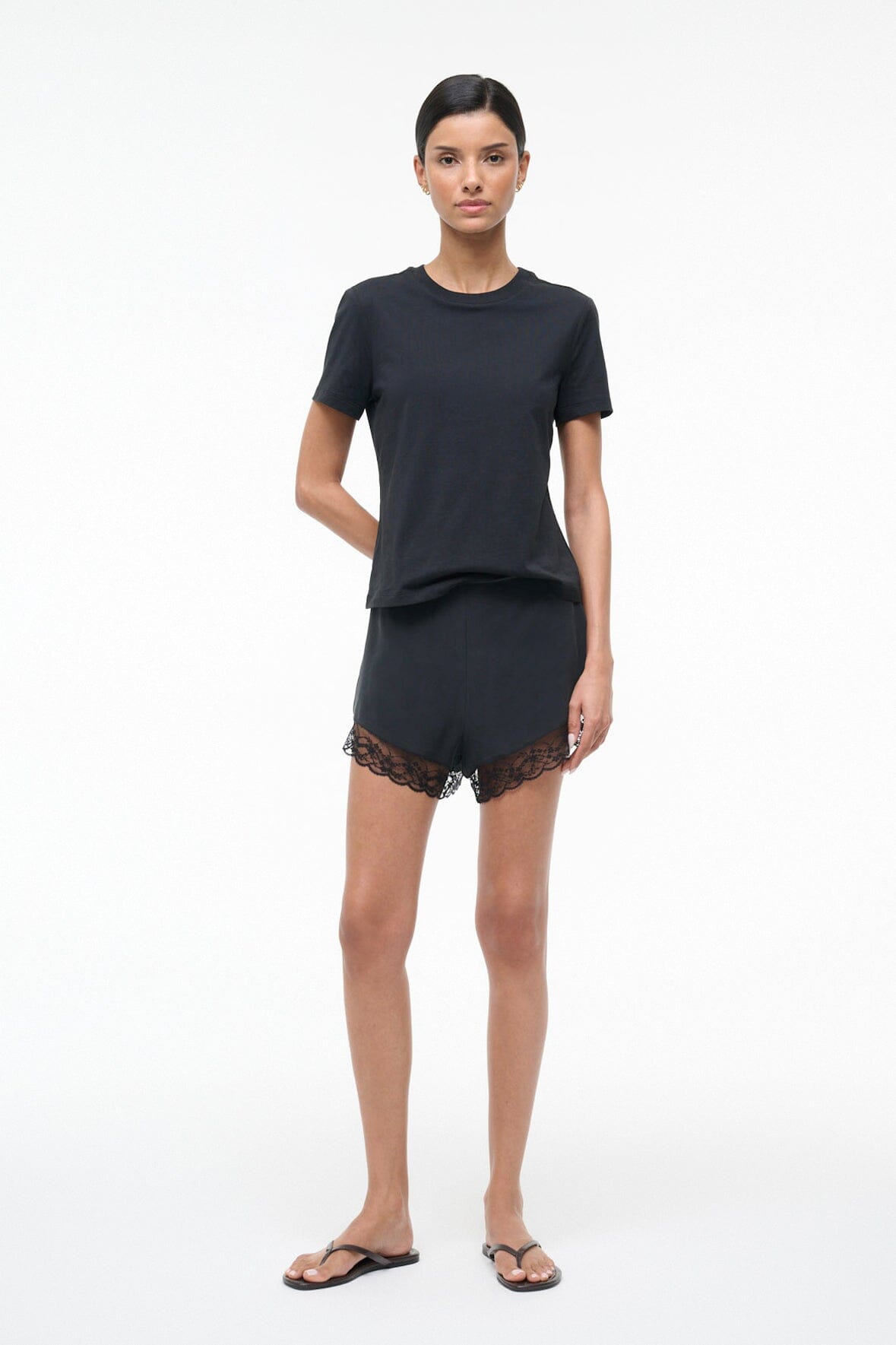 STAUD | Von Silk Short Black 1
