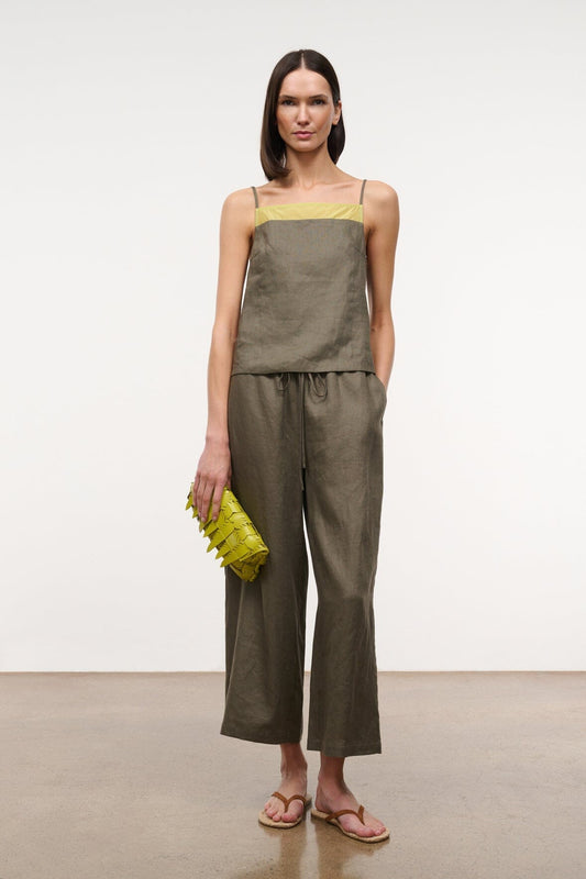STAUD | Mateo Linen Pant Thyme