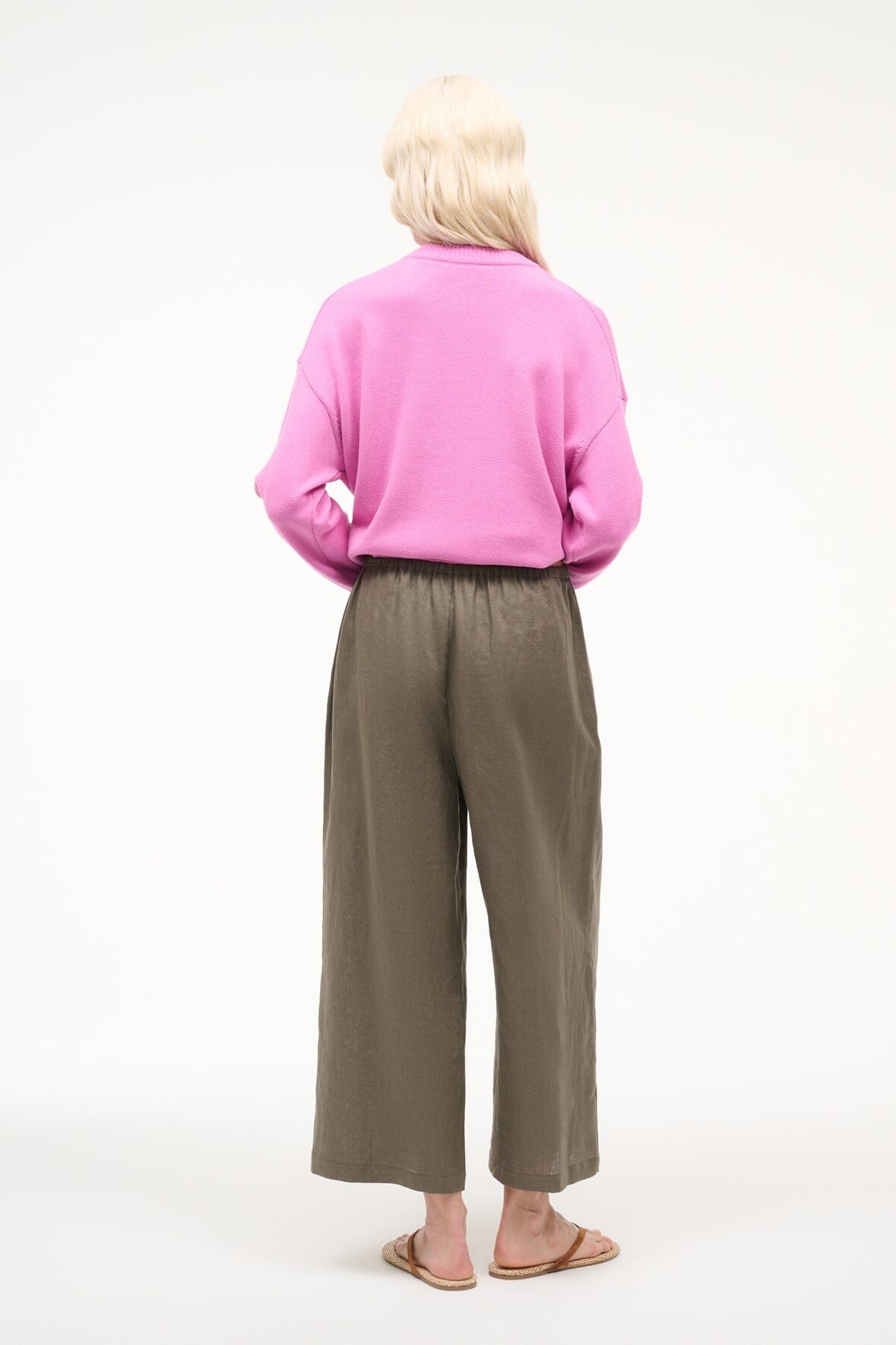 STAUD | Mateo Linen Pant Thyme