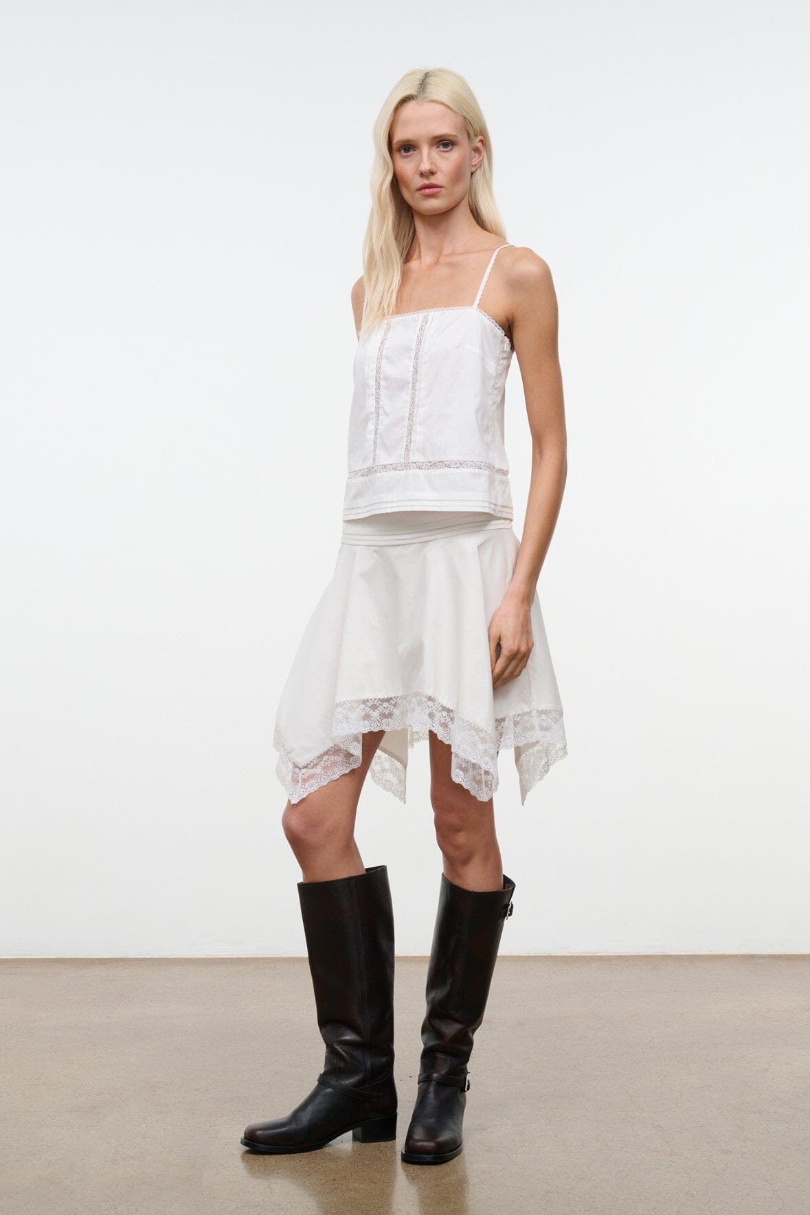 STAUD | Layla Skirt Ivory