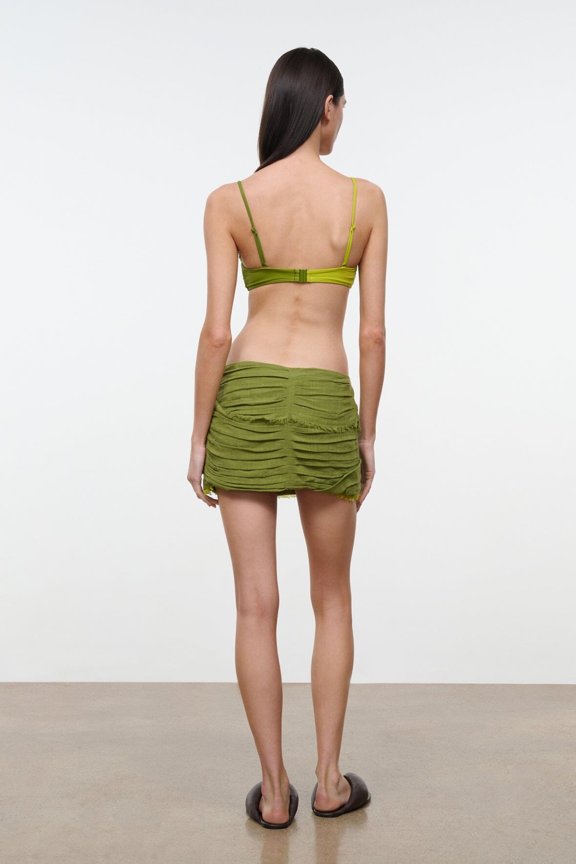 STAUD | Nicola Skirt Pesto