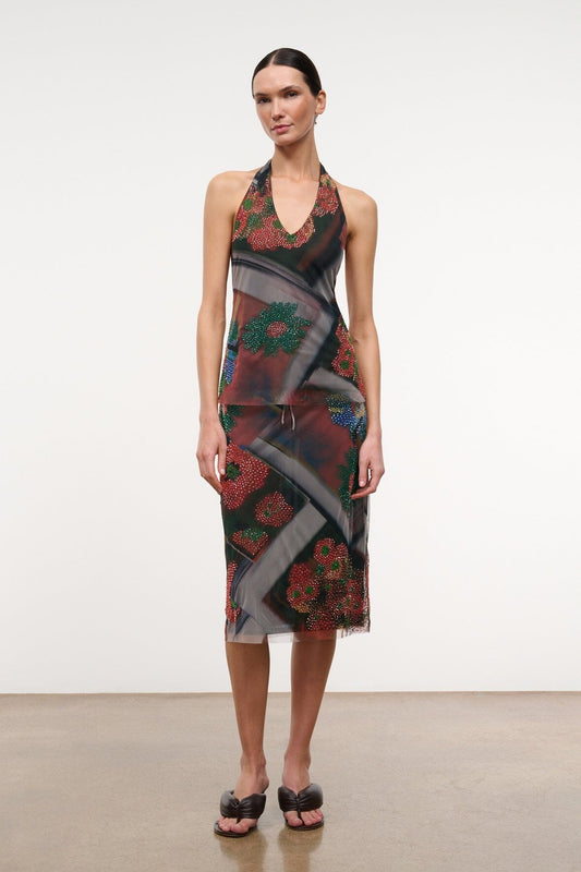 STAUD | Lucia Skirt Superbloom Scarf