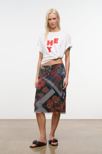 STAUD | Lucia Skirt Superbloom Scarf