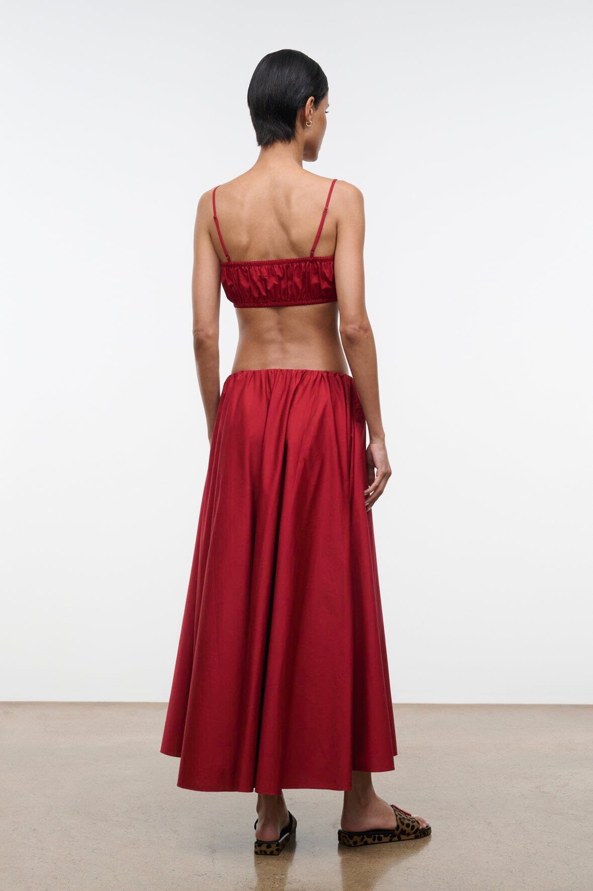 STAUD | Milano Skirt Rouge