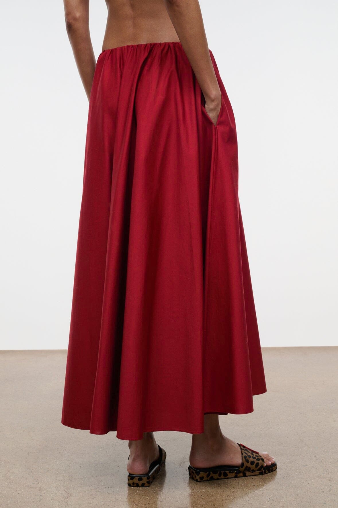 STAUD | Milano Skirt Rouge