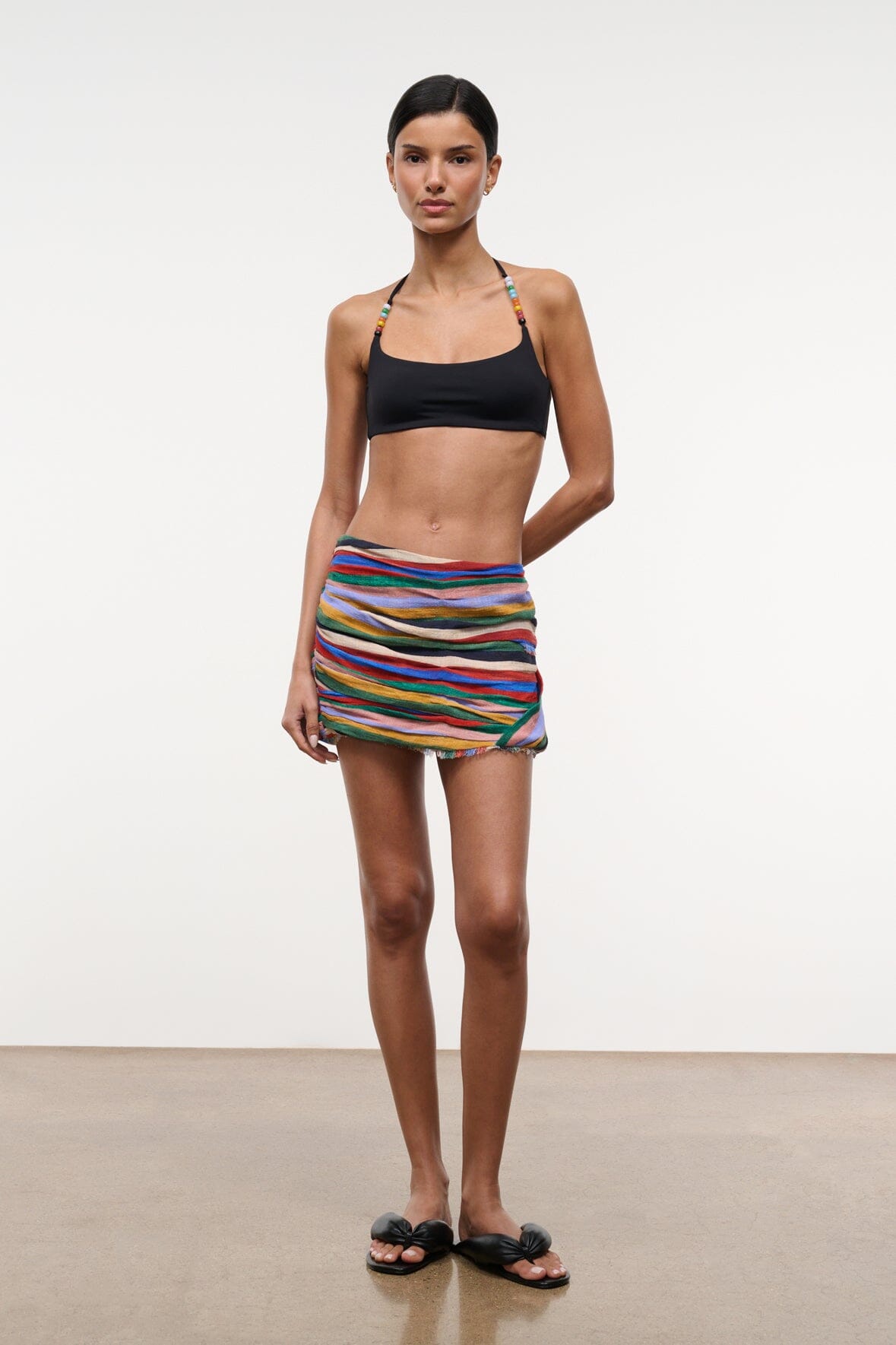 STAUD | Nicola Skirt Artist Stripe