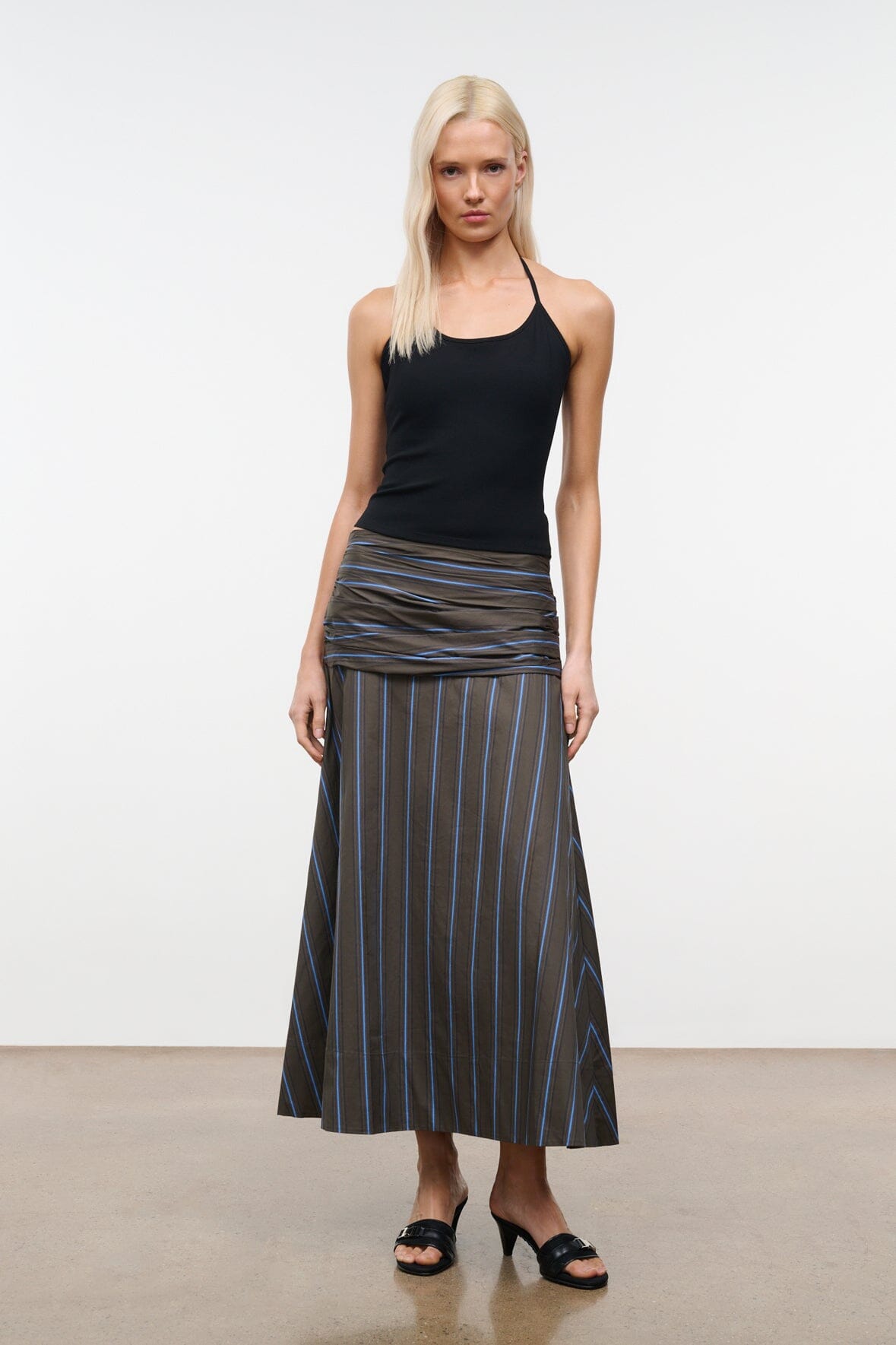 STAUD | Sol Skirt Huntington Stripe