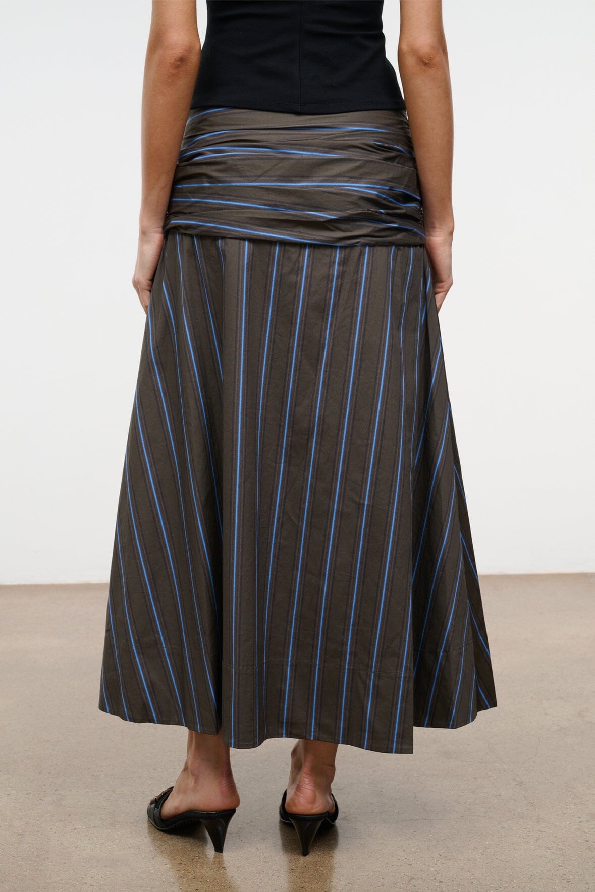STAUD | Sol Skirt Huntington Stripe