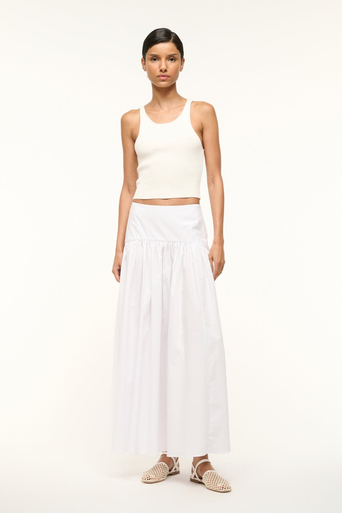 STAUD | Procida Skirt White 1
