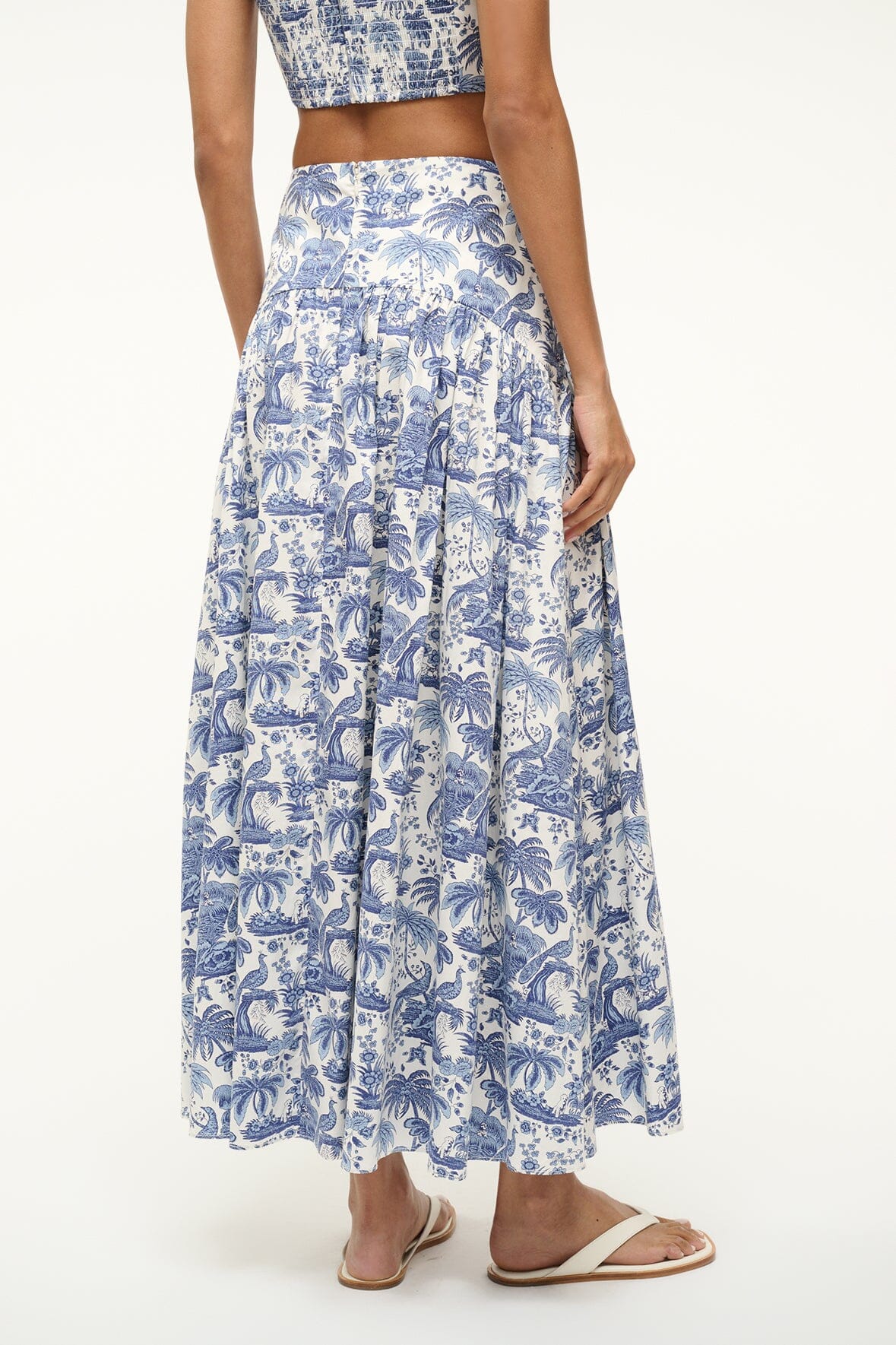 STAUD | Procida Skirt Blue Toile 1