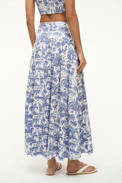 STAUD | Procida Skirt Blue Toile 1