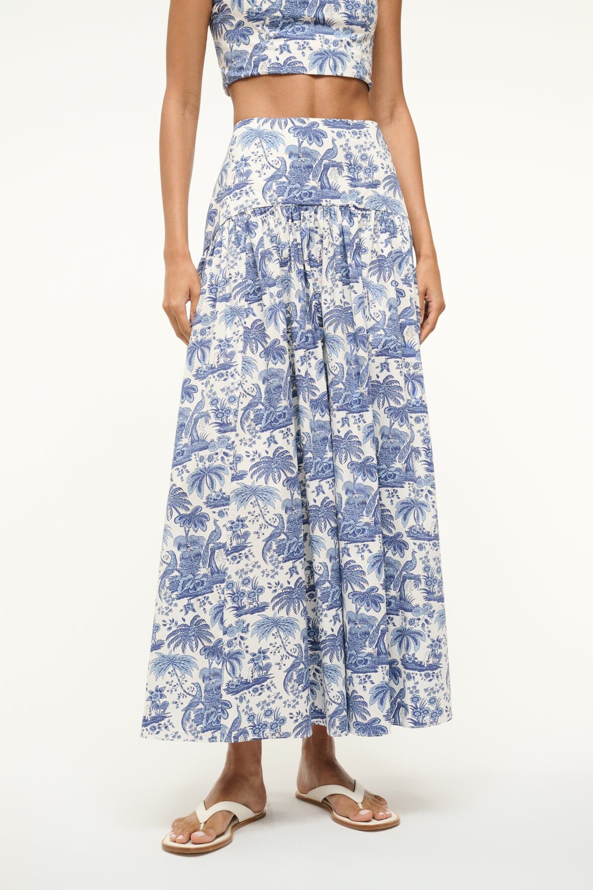 STAUD | Procida Skirt Blue Toile 1