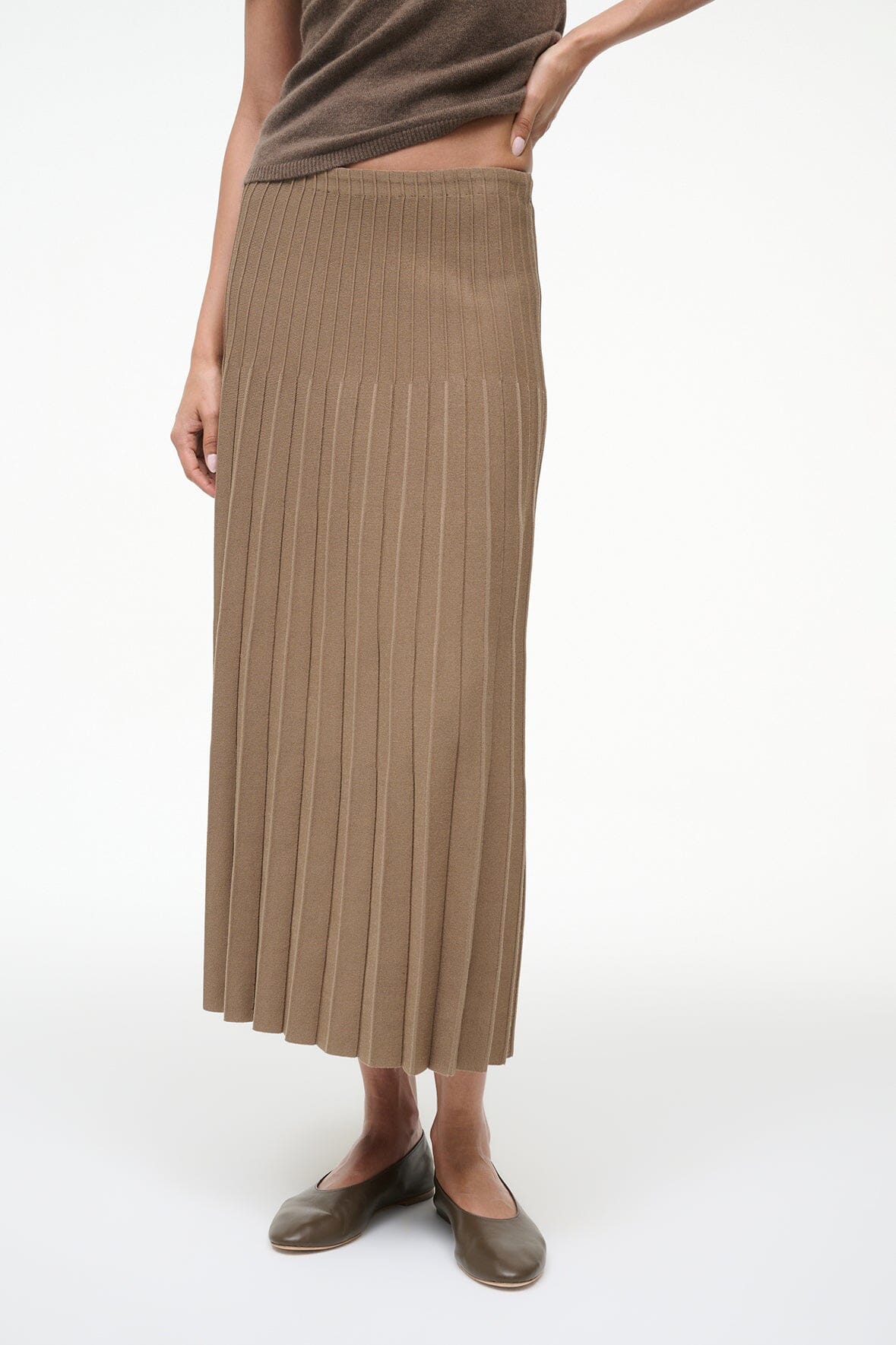 STAUD | Lena Skirt Taupe