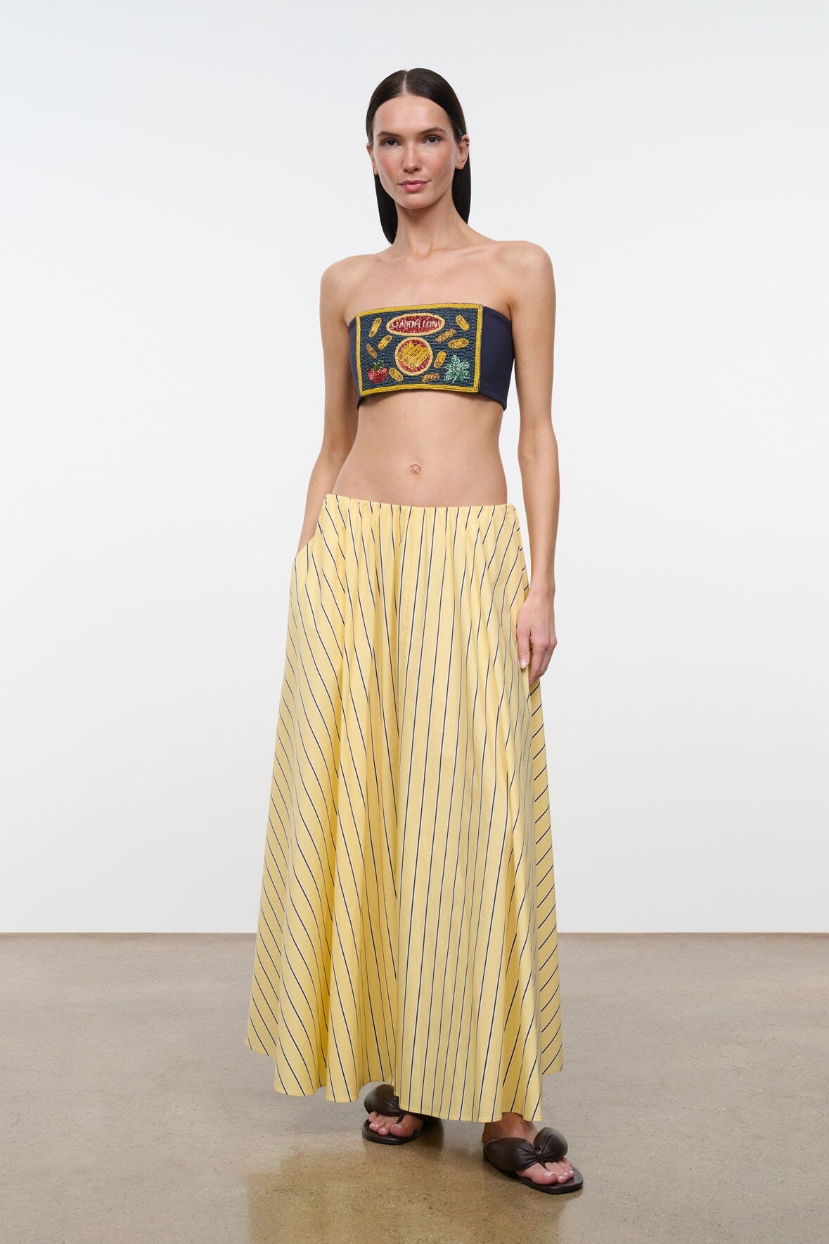 STAUD | Milano Skirt Monday Stripe