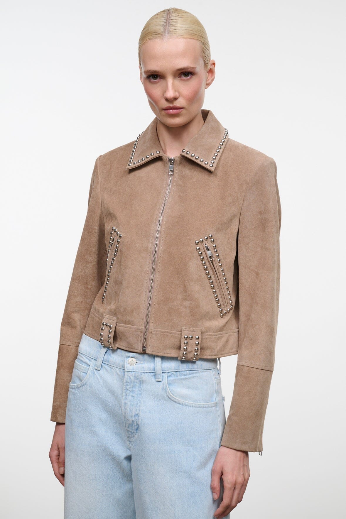STAUD | Hugo Suede Jacket Dune