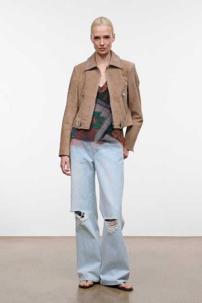 STAUD | Hugo Suede Jacket Dune