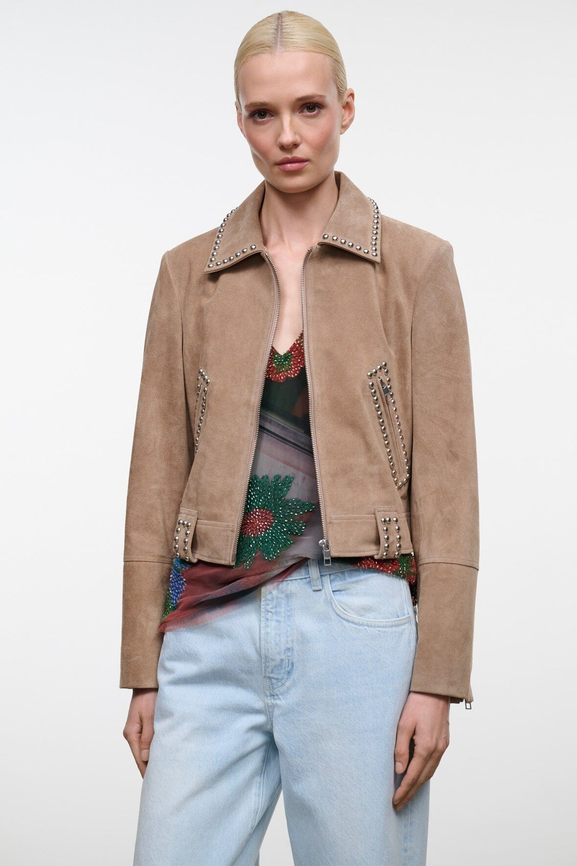 STAUD | Hugo Suede Jacket Dune
