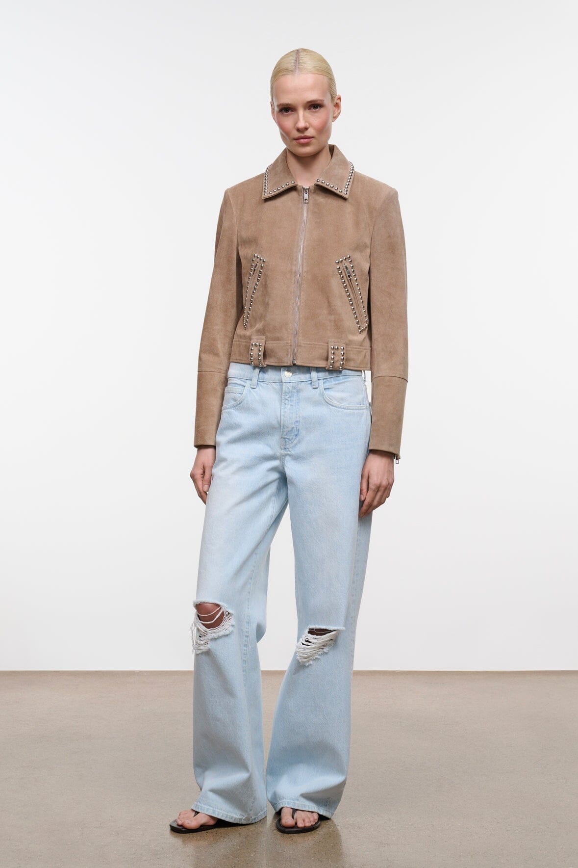 STAUD | Hugo Suede Jacket Dune