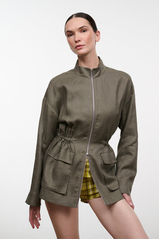 STAUD | Reed Linen Jacket Thyme